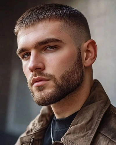 Buzz Cut Low Fade Straight Hair