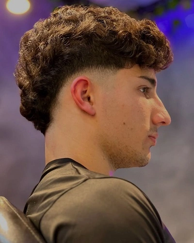 Fluffy Hair Mullet Fade Haircut