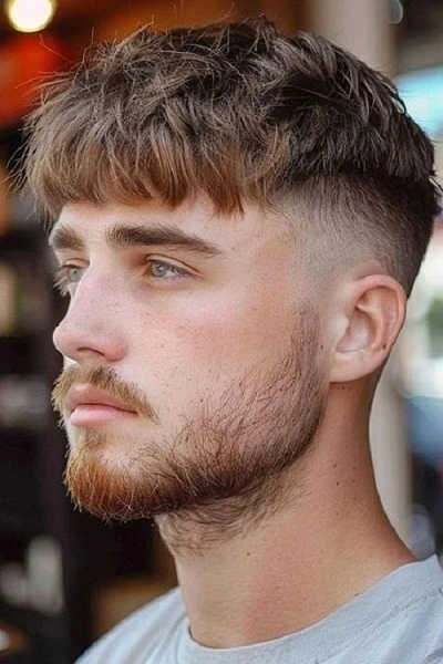 French Crop Low Fade Straight Hair
