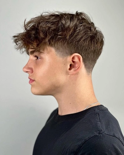 Long Fringes With Low Taper Fade