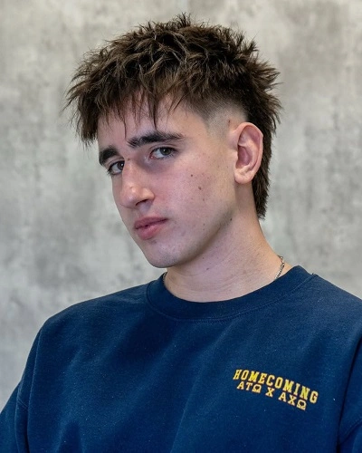 Low Burst Fade Straight Hair