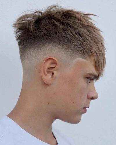 Low Drop Fade Straight Hair for Men