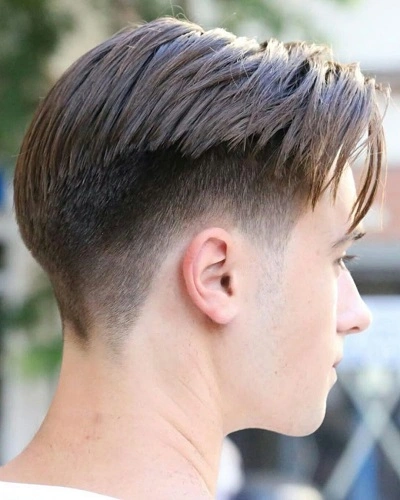 Low Drop Fade Straight Hair for Men