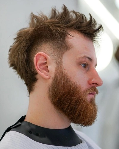 Low Fade Mohawk Straight Hair