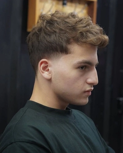 Low Fade Quiff Straight Hair