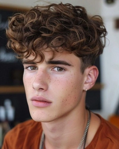 Low Taper Fade Fluffy Hair Blonde