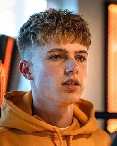 Low Taper Fade Fluffy Hair with Texture