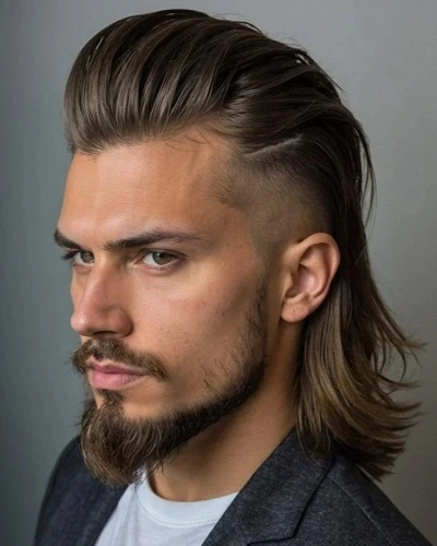Low Taper Fade Straight Hair Long