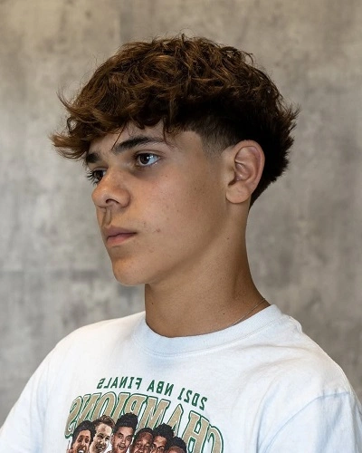Low Taper Fade with Fluffy Fringe