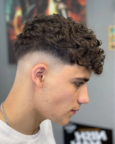 Low Taper Fade with Short Fringe
