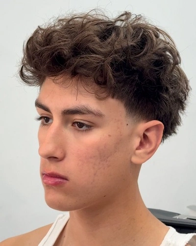Low Taper Fade with Textured Fringe