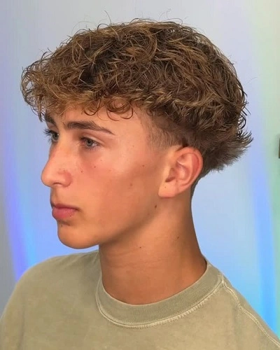 Wavy Fringe Low Taper Fade