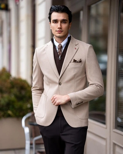 Beige Blazers for Men