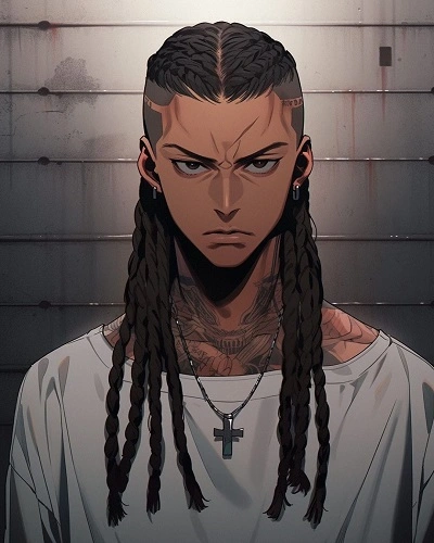 Braided Anime Hairstyle