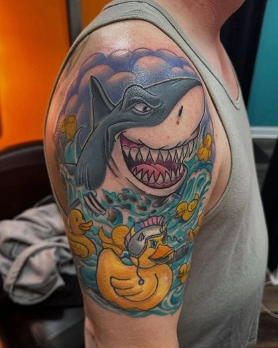 Cartoon Shark Tattoos for Men