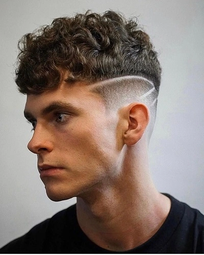 Curly High Top Fade