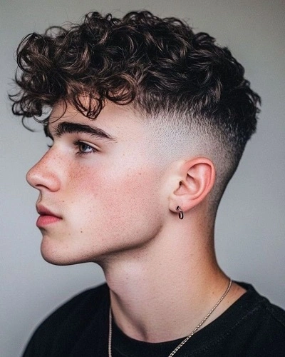 Curly High Top Fade for Men