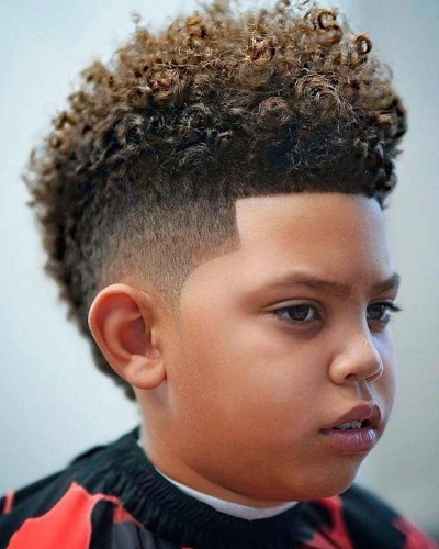 Curly High Top Fade