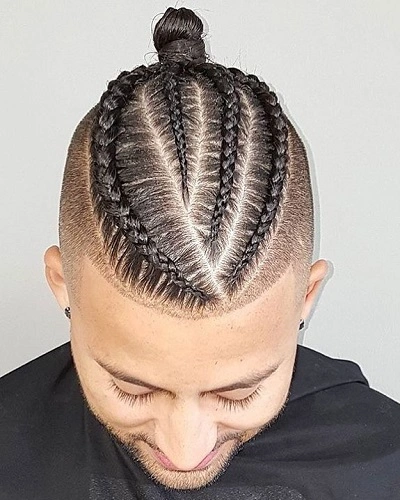 Fade with Braids for Men