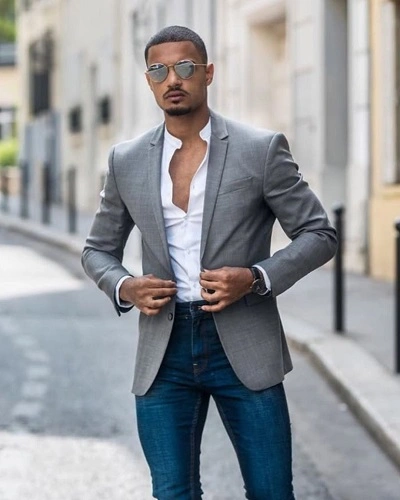Grey Blazers for Men