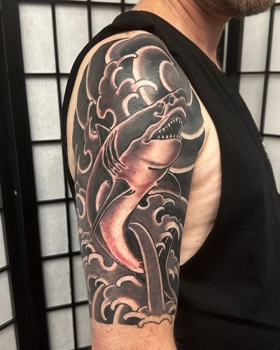 Japanese Shark Tattoos for Men