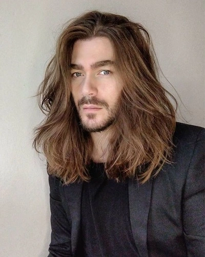 Long Shaggy Layers for Men