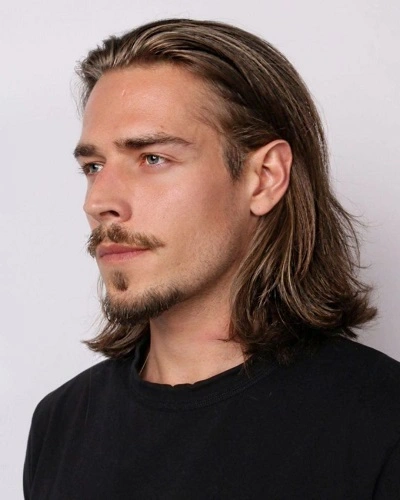 Long Slick Back Hairstyle for Men