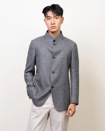 Mandarin Collar Blazer