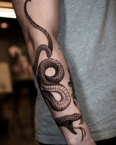 Realistic Snake Tattoos for Men