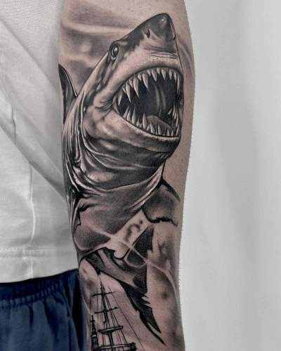 Shark Sleeve Tattoos for Men
