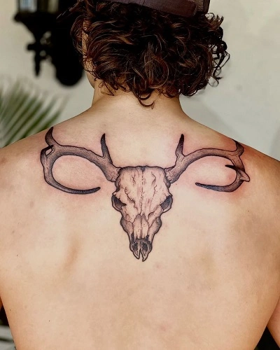 Skull Spine Tattoos for men