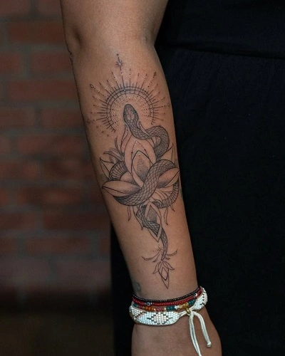 Snake Mandala Tattoos for Men