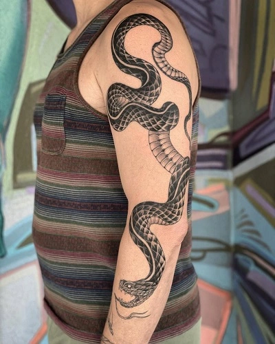 Snake Sleeve Tattoos for Men