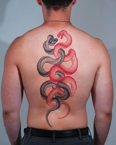 Spine Tattoos for Men