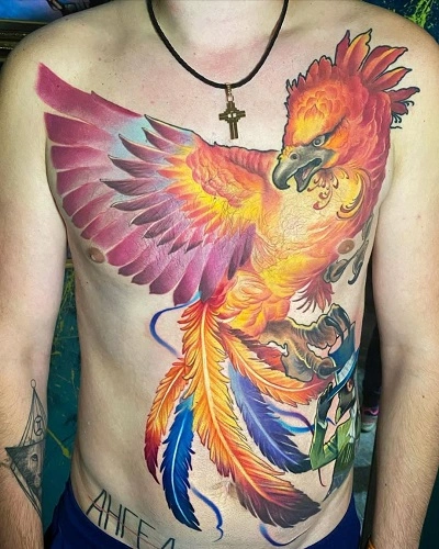 3D Phoenix Tattoo for Men