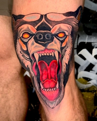 Animal Knee Tattoo