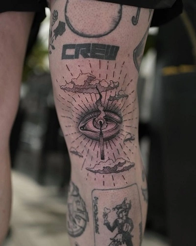 Eye Knee Tattoo