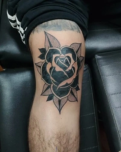 Floral Knee Tattoo