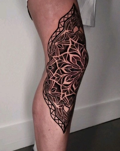 Geometric Knee Tattoo