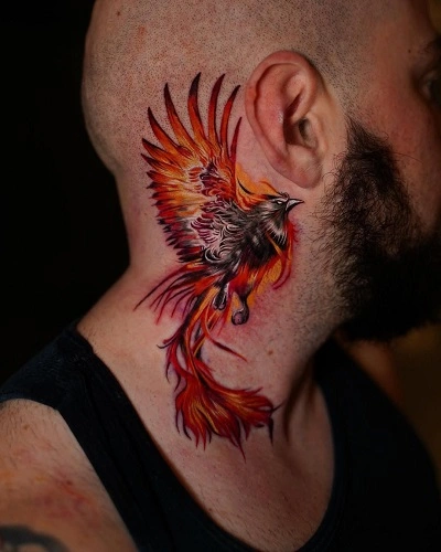 Neo Traditional Phoenix Tattoo for Men