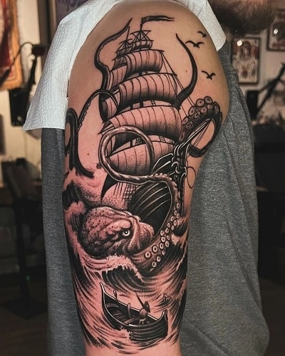 Sailor Kraken Tattoos