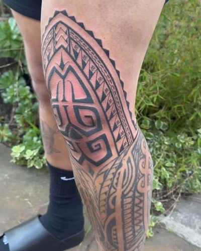 Tribal Knee Tattoo