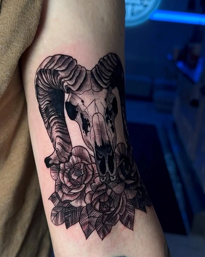 Aries Bicep Tattoos for Men