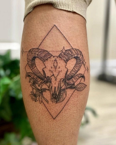 Aries Calf Tattoos for Men