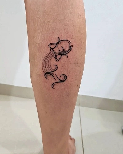 Calf Gemini Tattoos for Men
