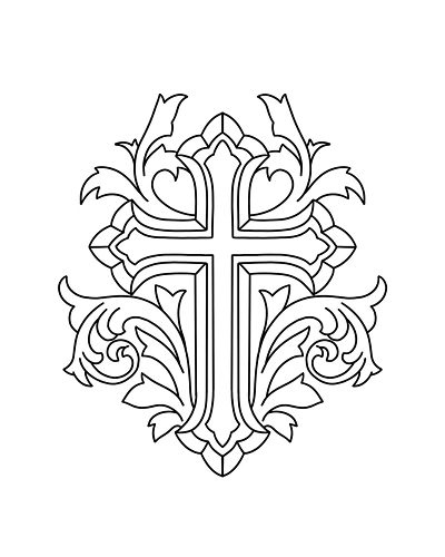 Cross Tattoo Stencil