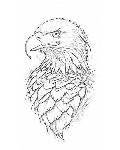 Eagle Tattoo Stencil