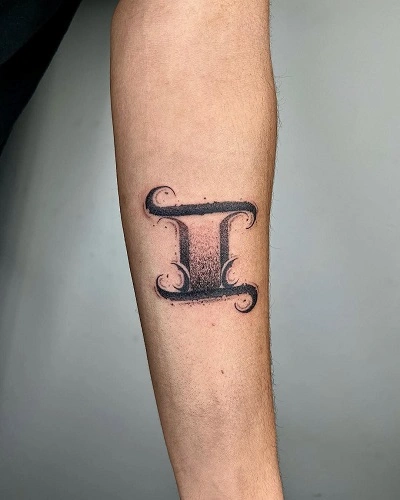 Forearm Gemini Tattoos for Men