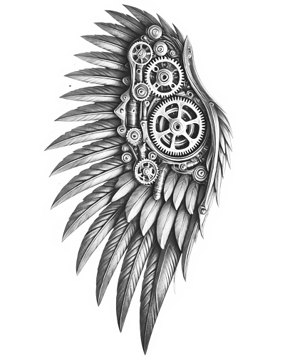 MechanicalSteampunk Tattoo Stencil