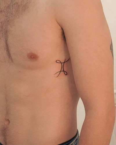 Rib Cage Gemini Tattoos for Men